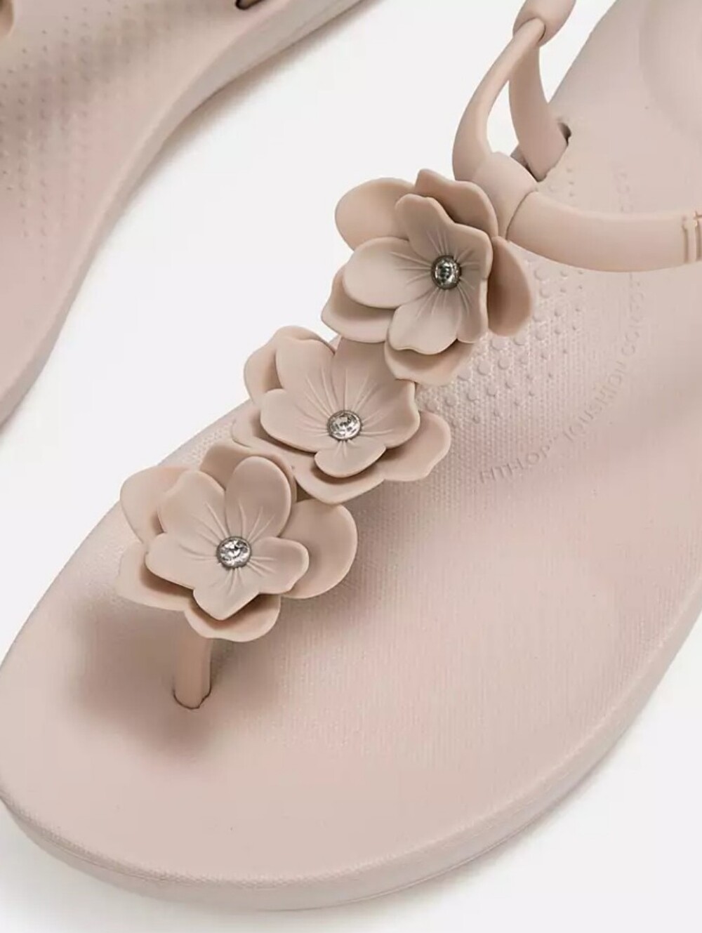 FitFlop Splash Flower T-Strap Sandal- Warm Rose